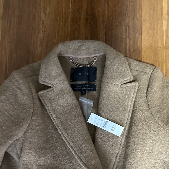 J. Crew Tan Pea Coat Double-Breasted Wool - Picture 2 of 3